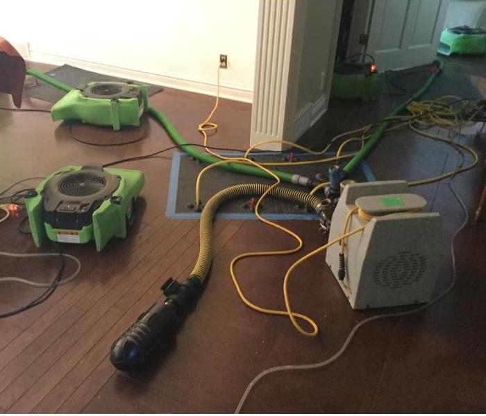 wood-floors with SERVPRO equipment 
